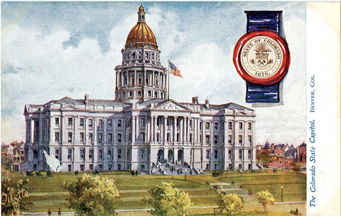 Colorado State Capitol Denver Vintage Postcard circa 1910 (unused)