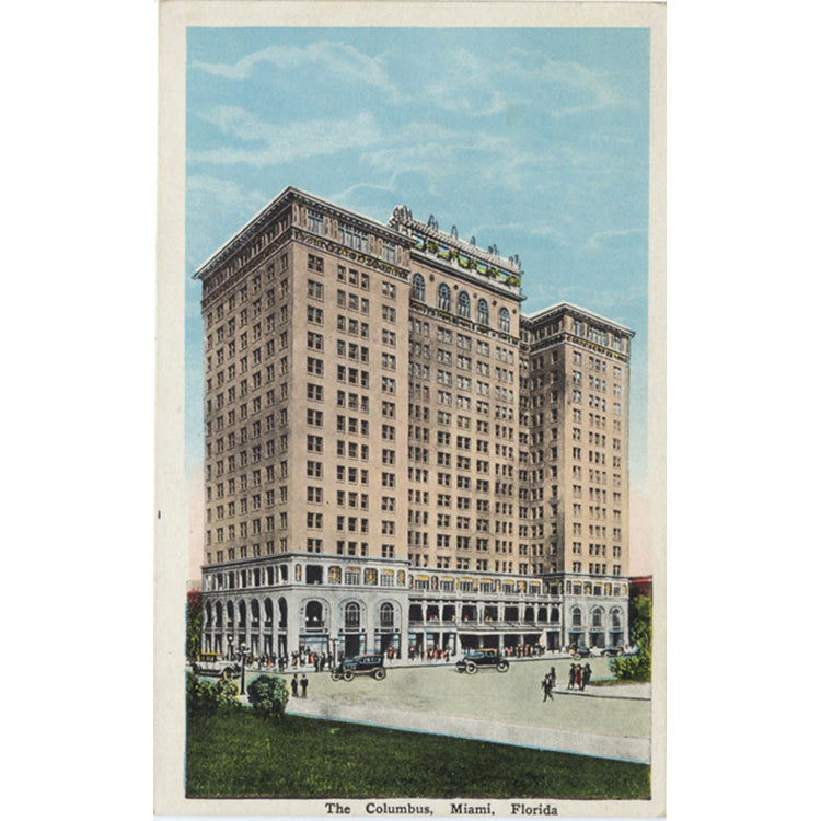 Columbus Hotel Miami Florida Biscayne Bay Vintage Postcard (unused) - Vintage Postcard Boutique