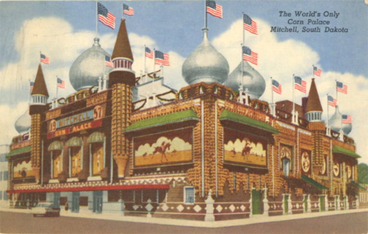 Mitchell South Dakota Corn Palace Vintage Postcard 1959 - Vintage Postcard Boutique