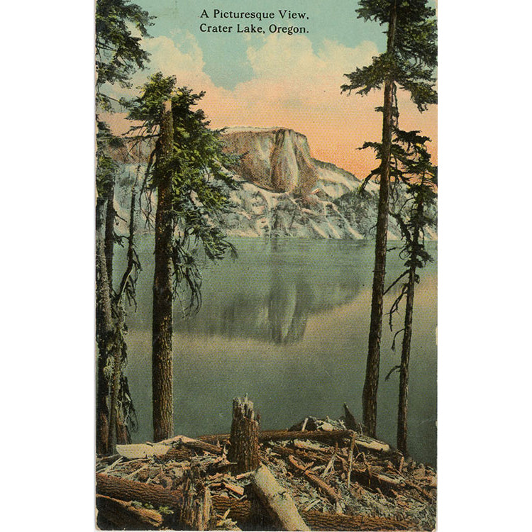 Crater Lake National Park Klamath County Oregon Vintage Postcard 1912 - Vintage Postcard Boutique