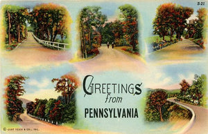 Pennsylvania Country Roads Multi View Vintage Postcard (unused) - Vintage Postcard Boutique