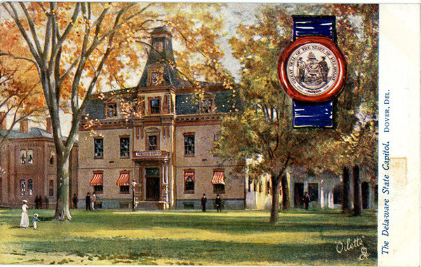 Delaware State Capitol Dover Vintage Postcard circa 1910 (unused) - Vintage Postcard Boutique