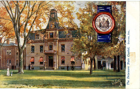 Delaware State Capitol Dover Vintage Postcard circa 1910 (unused)