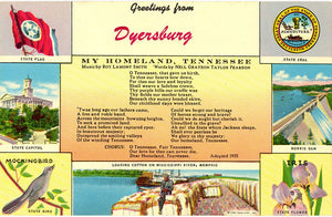 Dyersburg My Homeland Tennessee Vintage Postcard (unused) - Vintage Postcard Boutique