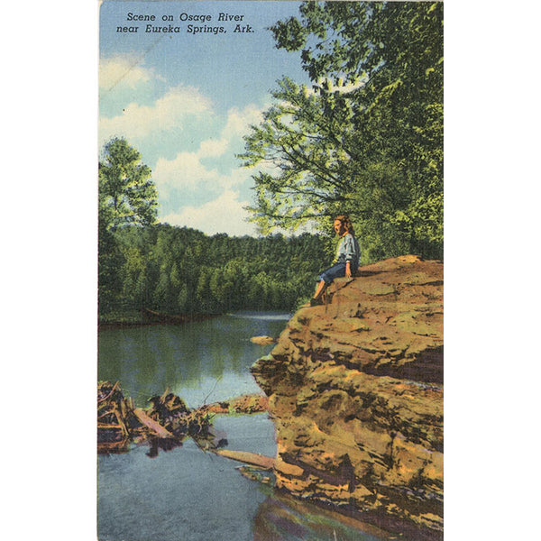 Eureka Springs Arkansas Osage River Ozarks Vintage Postcard 1952 - Vintage Postcard Boutique