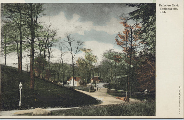 Indianapolis Indiana Fairview Park UDB Vintage Postcard - Vintage Postcard Boutique