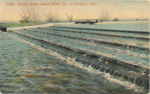 Florence Nebraska Omaha Water Co. Settling Basin Vintage Postcard (unused) - Vintage Postcard Boutique