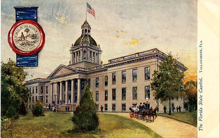 Florida State Capitol Tallahassee Vintage Postcard circa 1910 (unused)