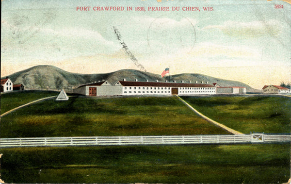 Prairie du Chien Wisconsin Fort Crawford Vintage Postcard 1908 - Vintage Postcard Boutique