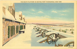 Fort Ticonderoga New York Snow-covered South Platform Vintage Postcard (unused) - Vintage Postcard Boutique