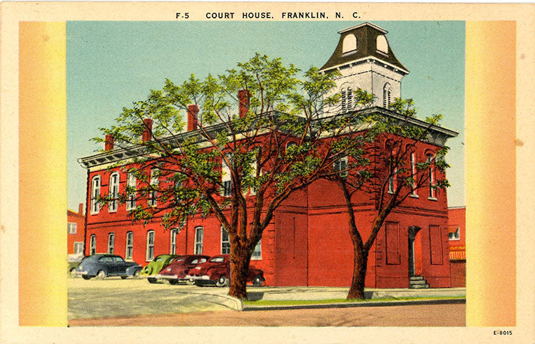 Franklin North Carolina Court House Vintage Postcard (unused) - Vintage Postcard Boutique