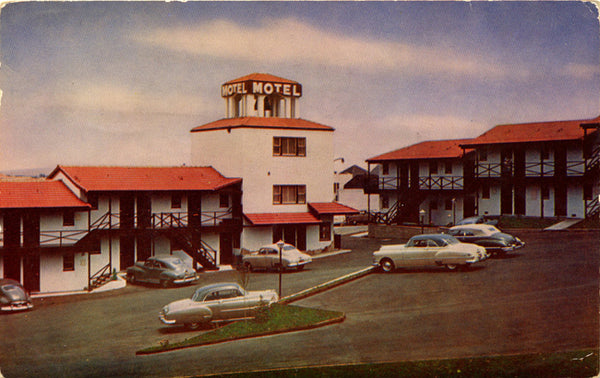 Franciscan Motel Highway 101 San Francisco Vintage Postcard 1954 - Vintage Postcard Boutique