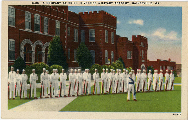 Riverside Military Academy Gainesville Georgia Vintage Postcard (unused) - Vintage Postcard Boutique