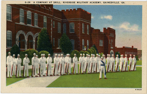 Riverside Military Academy Gainesville Georgia Vintage Postcard (unused) - Vintage Postcard Boutique