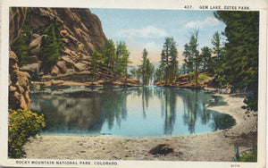 Estes Park Colorado Gem Lake Rocky Mountain National Park Vintage Postcard - Vintage Postcard Boutique