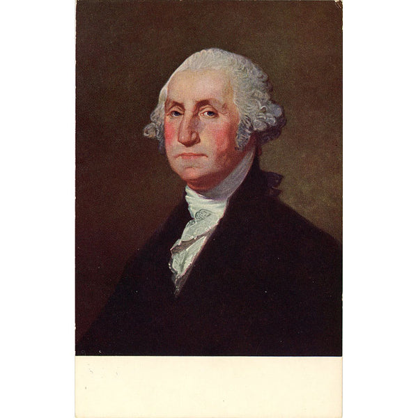 President George Washington Portrait by Gilbert Stuart Vintage Postcard (unused) - Vintage Postcard Boutique