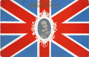 British Union Jack Flag - God Save the King RPPC Patriotic Vintage Embossed Postcard c. 1905 - Vintage Postcard Boutique