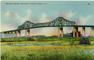 New York City Staten Island Goethals Bridge Gulfport Vintage Postcard (unused) - Vintage Postcard Boutique