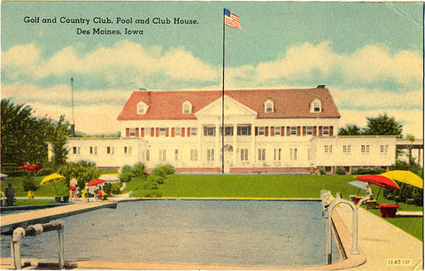 Des Moines Iowa Golf Country Club and Pool Vintage Postcard (unused) - Vintage Postcard Boutique