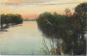Goshen Indiana East on Old Elkhart River Vintage Postcard 1910 - Vintage Postcard Boutique
