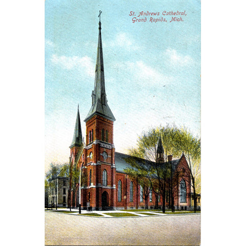 Grand Rapids Michigan St. Andrews Cathedral Vintage Postcard 1909 - Vintage Postcard Boutique