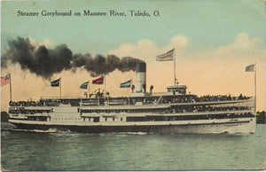 Steamer Greyhound Maumee River Toledo Ohio Vintage Postcard - Vintage Postcard Boutique