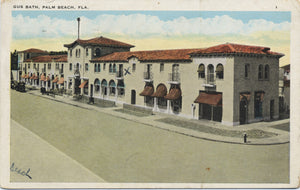 Palm Beach Florida Gus Bath Vintage Postcard 1933 - Vintage Postcard Boutique