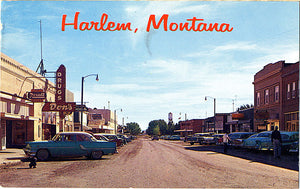 Harlem Montana Unpaved Main Street Vintage Postcard 1961 - Vintage Postcard Boutique