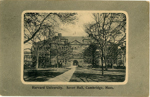 Harvard University Sever Hall Cambridge Massachusetts Vintage Postcard 1911 - Vintage Postcard Boutique