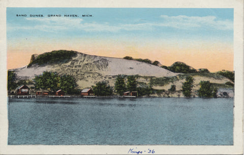 Grand Haven Michigan Sand Dunes Vintage Postcard 1936 - Vintage Postcard Boutique