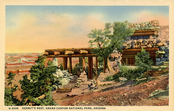 Grand Canyon National Park Hermit's Rest - Vintage Arizona Postcard (unused) - Vintage Postcard Boutique