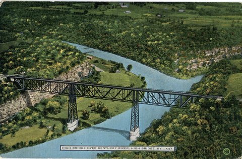 High Bridge Kentucky – High Bridge Over Kentucky River Vintage Postcard 1941 - Vintage Postcard Boutique