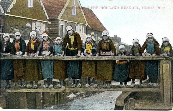 Holland Rusk Company Advertising Card Holland Michigan Vintage Postcard circa 1910