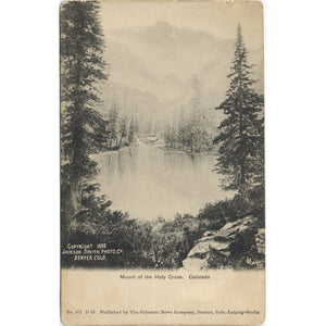 Mount of Holy Cross  Colorado Vintage Postcard 1898 - Vintage Postcard Boutique