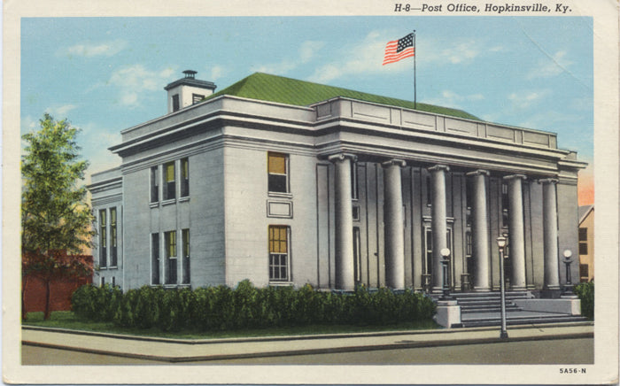 Hopkinsville Kentucky Post Office Vintage Postcard (unused) - Vintage Postcard Boutique