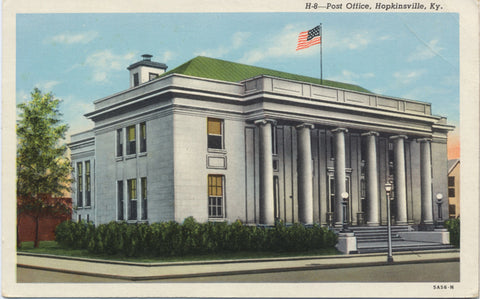 Hopkinsville Kentucky Post Office Vintage Postcard (unused) - Vintage Postcard Boutique