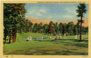 Hot Springs National Park Golf & Country Club Arkansas Vintage  Postcard (unused)