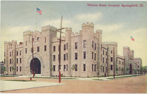 Illinois State Arsenal Springfield Vintage Postcard circa 1910 (unused) - Vintage Postcard Boutique