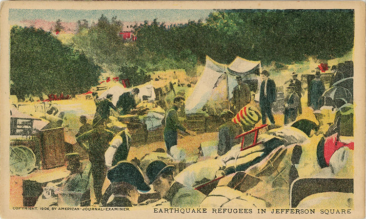 San Francisco California Earthquake Refugees Jefferson Square Vintage Postcard 1906 (unused) - Vintage Postcard Boutique