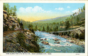 Johnson City Tennessee E.T. and W.N.C. Railroad Vintage Postcard (unused) - Vintage Postcard Boutique