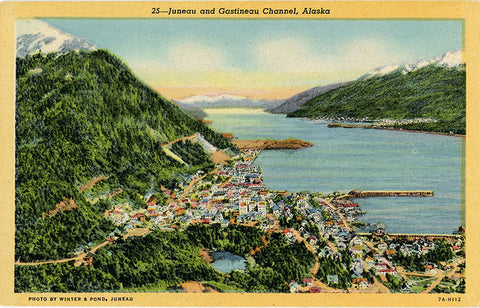 Juneau and Gastineau Channel Alaska Vintage Postcard (unused) - Vintage Postcard Boutique