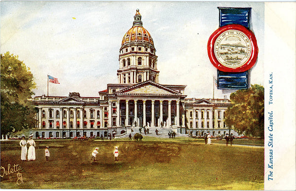 Kansas State Capitol Topeka Vintage Postcard circa 1910 (unused) - Vintage Postcard Boutique