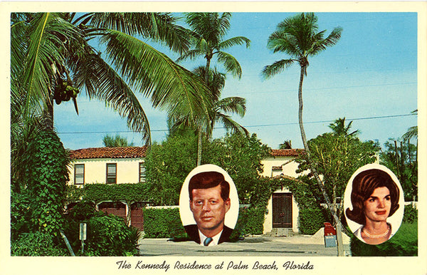 John F. Kennedy Palm Beach Florida Residence Vintage Postcard (unused) - Vintage Postcard Boutique