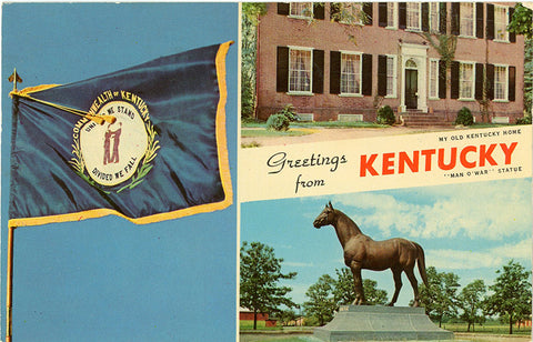 Kentucky Blue Grass State Vintage Postcard 1968 - Vintage Postcard Boutique