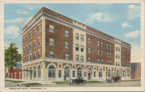 Kewanee Illinois Parkside Hotel Vintage Postcard 1921 - Vintage Postcard Boutique
