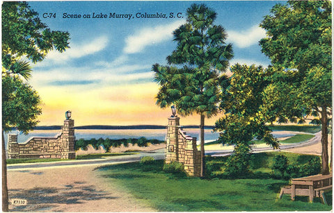 Columbia South Carolina Lake Murray Reservoir Vintage Postcard (unused) - Vintage Postcard Boutique