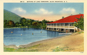 Black Mountain North Carolina Bathing at Lake Tomahawk Vintage Postcard (unused) - Vintage Postcard Boutique
