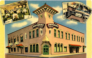 Tampa Florida Las Novedades Spanish Restaurant Vintage Postcard (unused)