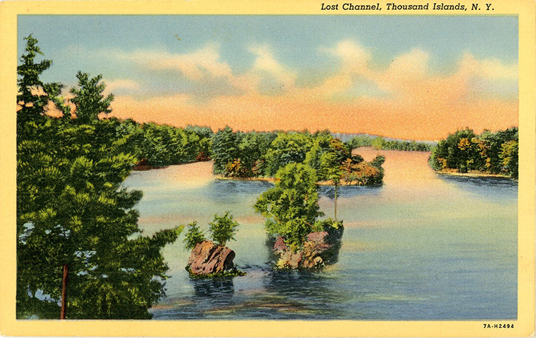 Thousand Islands New York Last Channel St. Lawrence River Vintage Postcard (unused) - Vintage Postcard Boutique