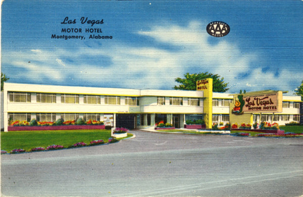 Montgomery Alabama Las Vegas Motor Hotel Vintage Postcard (unused) - Vintage Postcard Boutique